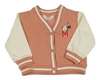 Starorůžovo-smotanová baseballová mikina s Minnie H&M
