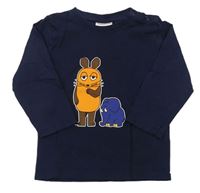 Tmavomodré triko s králíkem