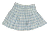 Bielo-svetlomodrá kockovaná sukňa Primark