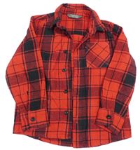 Červeno-černá kostkovaná košile Primark