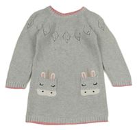 Šedé svetrové šaty s jednorožci Primark