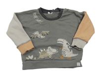 Sivá mikina s dinosaurami Next