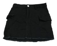 Čierna rifľová sukňa s vreckami H&M