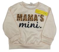 Nové - smotanová ľahká mikina s nápisom shein