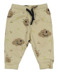 Svetlobéžové tepláky s mraky Topomini