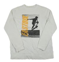 Bílá lehká mikina s nápisem H&M