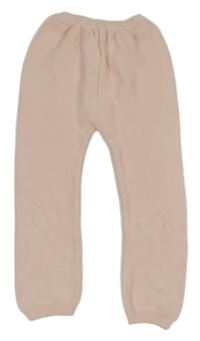 Svetloružové pletené tepláky