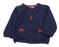 Tmavomodrá prepínaci mikina s vreckami M&Co.