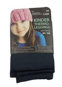 Nové - tmavomodré thermo pančuskové legíny