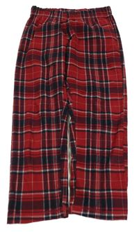 Červeno-černé kostkované pyžamové kalhoty alive