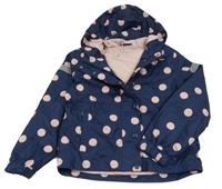 Tmavomodro-ružová šušťáková jarná bunda s kapucňou Alive