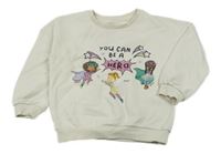 Smetanová mikina s dívkami F&F