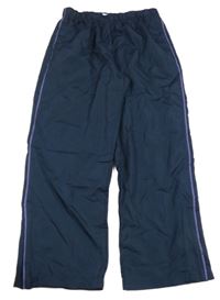 Tmavomodré šušťákové podšité nohavice