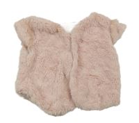 Svetloružová chlpatá podšitá vesta