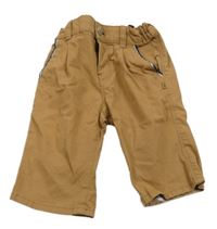 Hnedé plátenné crop nohavice obaibi