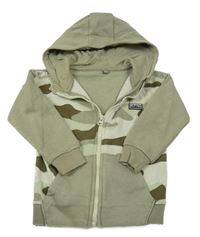 Khaki army prepínaci mikina s kapucňou George