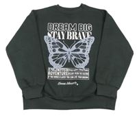 Tmavosivá mikina s motýlkom Zara