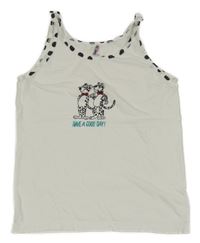 Biely top s leopardmi