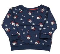 Tmavomodrá mikina so Santou Primark