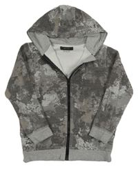 Sivá vzorovaná prepínaci mikina s kapucňou River Island