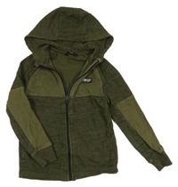 Khaki melírovaná prepínaci mikina s kapucňou zn. George