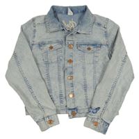 Svetlomodrá plesňová rifľová bunda s nápisom Denim Co.