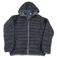 Čierna šušťáková prešívaná zateplená bunda s kapucňou Pepperts