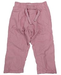 Růžové podšité manšestráky Ergee