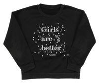 Čierna mikina s nápismi a flitry Guess