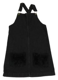 Tmavosivé rifľové na traké šaty s chlpatými vreckami Pep&Co