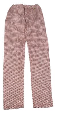 Červeno-bílo-černé vzorované skinny chino kalhoty Tommy Hilfiger