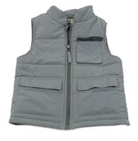 Sivá šušťáková zateplená vesta F&F