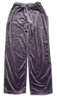 Fialové zamatové ľahké tepláky