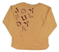 Oranžové tričko s nápisom S. Oliver