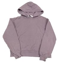 Lila crop mikina s kapucňou H&M