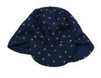 Tmavomodrá kšiltovka s kotvami a ochranou krku H&M