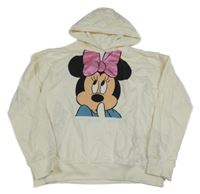 Smetanová mikina s Minnie a kapucí Disney