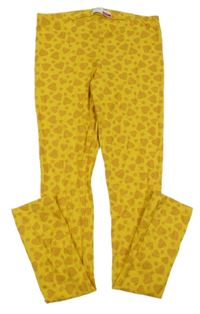 Hořčicovo-zlaté legíny so srdiečkami Name it