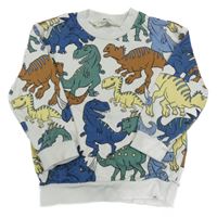 Bielo-farebná mikina s diny H&M
