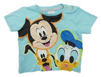 Světlemodré tričko s Mickeym a kamarády Disney