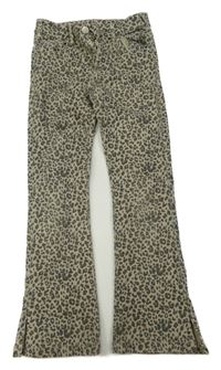 Béžovo-černé flare rifle s leopardím vzorem Zara
