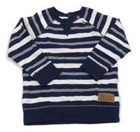 Tmavomodro-biela pruhovaná mikina H&M