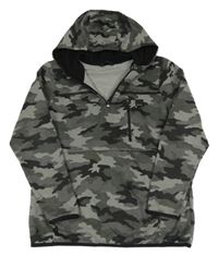Sivo-čierna army mikina s kapucňou George