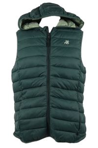 Dámská tmavozelená šusťáková zateplená vesta s kapucí U.S. Grand 