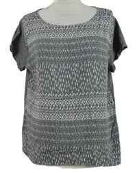 Dámské šedo-bílé vzorované tričko Zero 