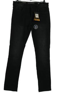 Nové - Pánské černé slim rifle Crosshatch vel. 34R 