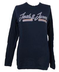 Pánske tmavomodré tričko s logom Jack&Jones