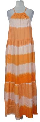 Dámske oranžové batikované dlhé šaty George