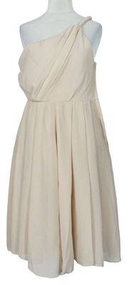 Dámske pudrové šifónové asymetrické koktejlové šaty H&M