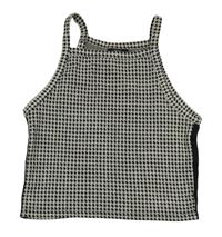 Čierno-biely vzorovaný crop top Page one young